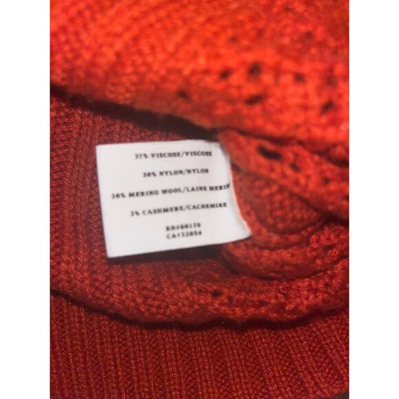 Parrow Women's Cable Knit Midi Skirt, Orange, XS - Picture 6 of 6